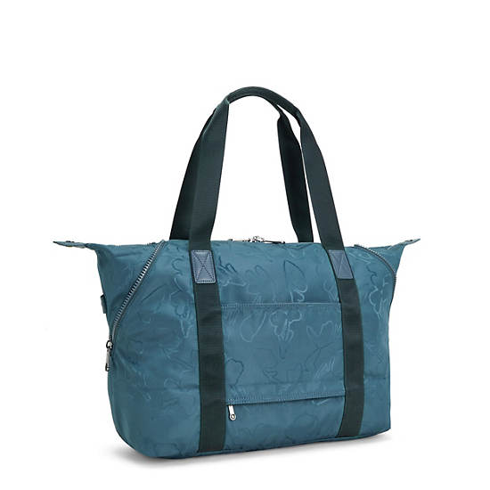 Bolso Tote Kipling Art Medium Iconic Azul Marino Grises | MX 1448YX